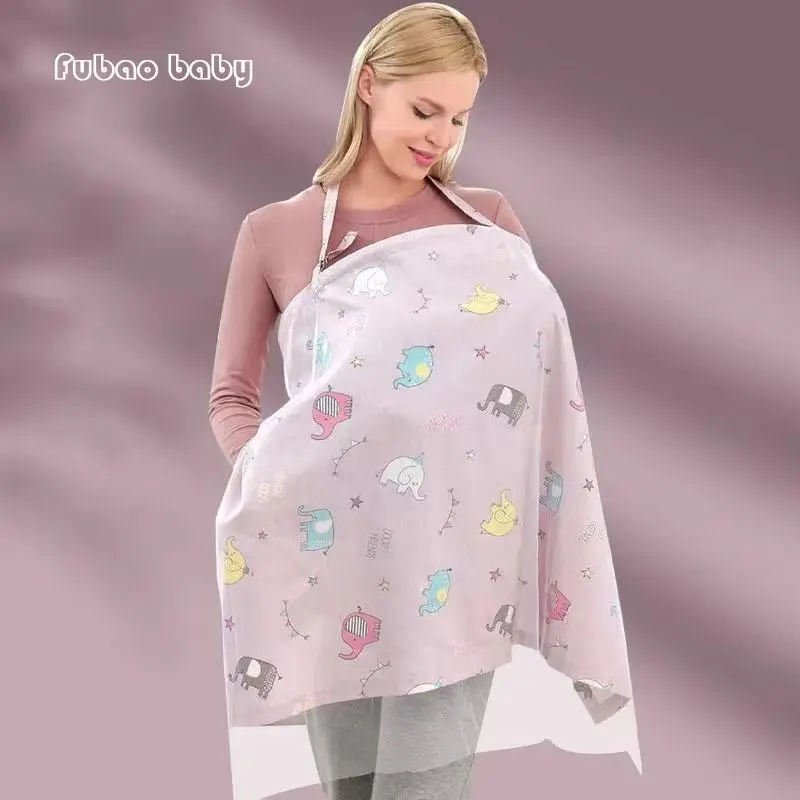 Cartoon Baby Animals Pattern Nursing Cover, Multifunctional Breastfeeding Cover, Breathable Thin Breastfeeding Apron for Mothers, Outdoor Nursing Cover for Women & Girls, Breastfeeding Accessory