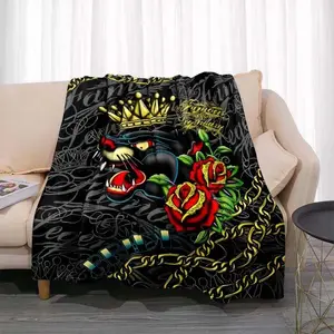 Blanket tattoo tiger Living Room Bedroom Sofa Soft and Comfortable Warm Blanket Office Leisure Blanket