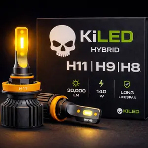 2pcs Kiled H11/H9/H8 Smart LED Bulbs – App Color Change
