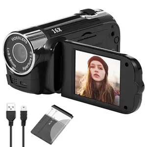 Video Camera Camcorder Retro Handheld Digital Camera with 2.7 Inches Display Screen 16X Zoom Camcorder for Home Office Outdoor