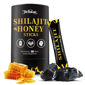 30 Sticks Shilajit Honey Sticks for Men & Women, Pure Himalayan Shilajit with Organic Honey