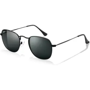 Pro Acme Vintage Square Sunglasses | 100%Glass Lens UV400 | Trendy Metal Frame Shades for Men & Women