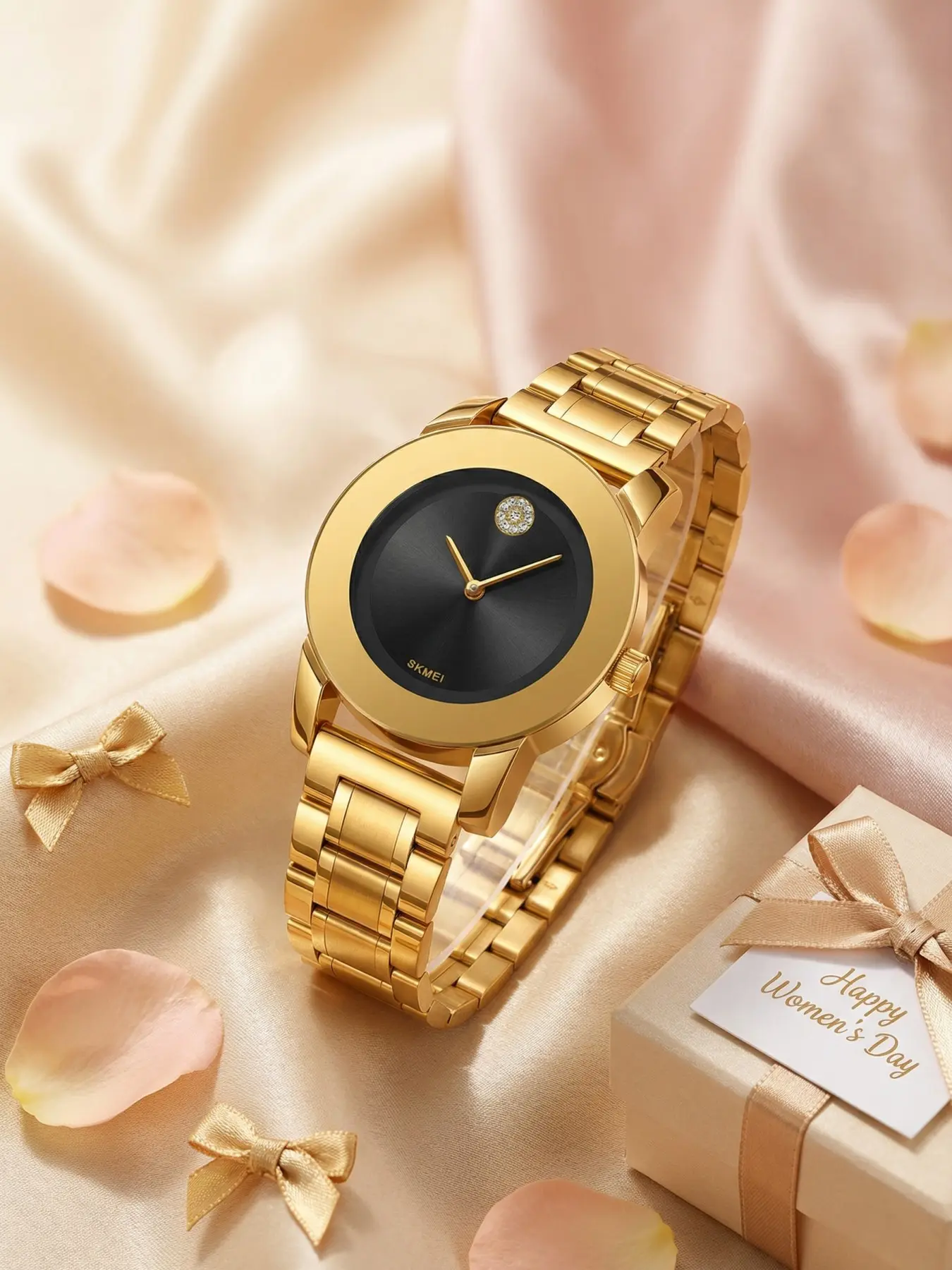 Luxury Women's Watch, Sparkle, Elegant Two-Hand Dial, Quartz Movement, Casual Style, Suitable for Office, Commute, Dates, Daily Wear, Quartz Analog Watch