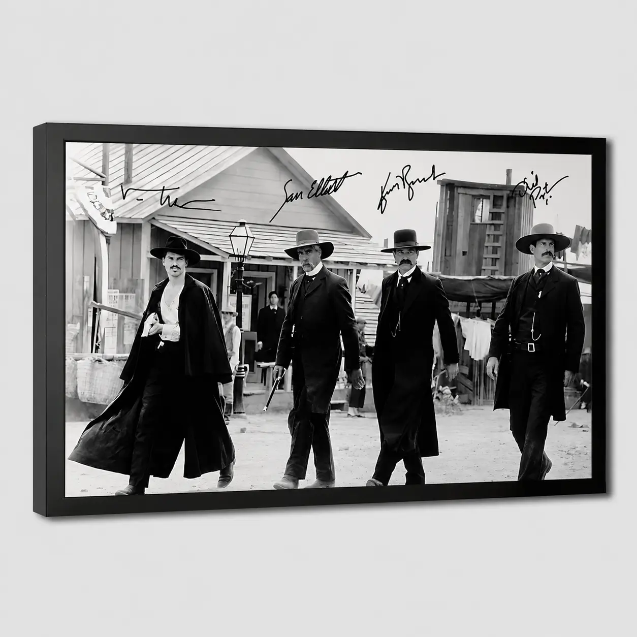 Vintage Tombstone Movie Poster, Wyatt Earp, Doc Holliday & Earp Brothers Walking Scene, Classic Western Wall Art, Aesthetic Print