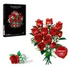 Rose Building Blocks Set, 458-Piece Romantic Rose Building Toy Kit, Building Block Model, Creative Flower Block Set, Ideal Gift for Home and Office Decoration, Building Kit, Flower Bricks, Building Block Flowers