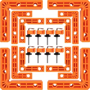90 Degree Clamp Set – 12 Positioning Squares (3", 4", 2.3") Right Angle Clamps for Woodworking, Frames, Cabinets & Boxes