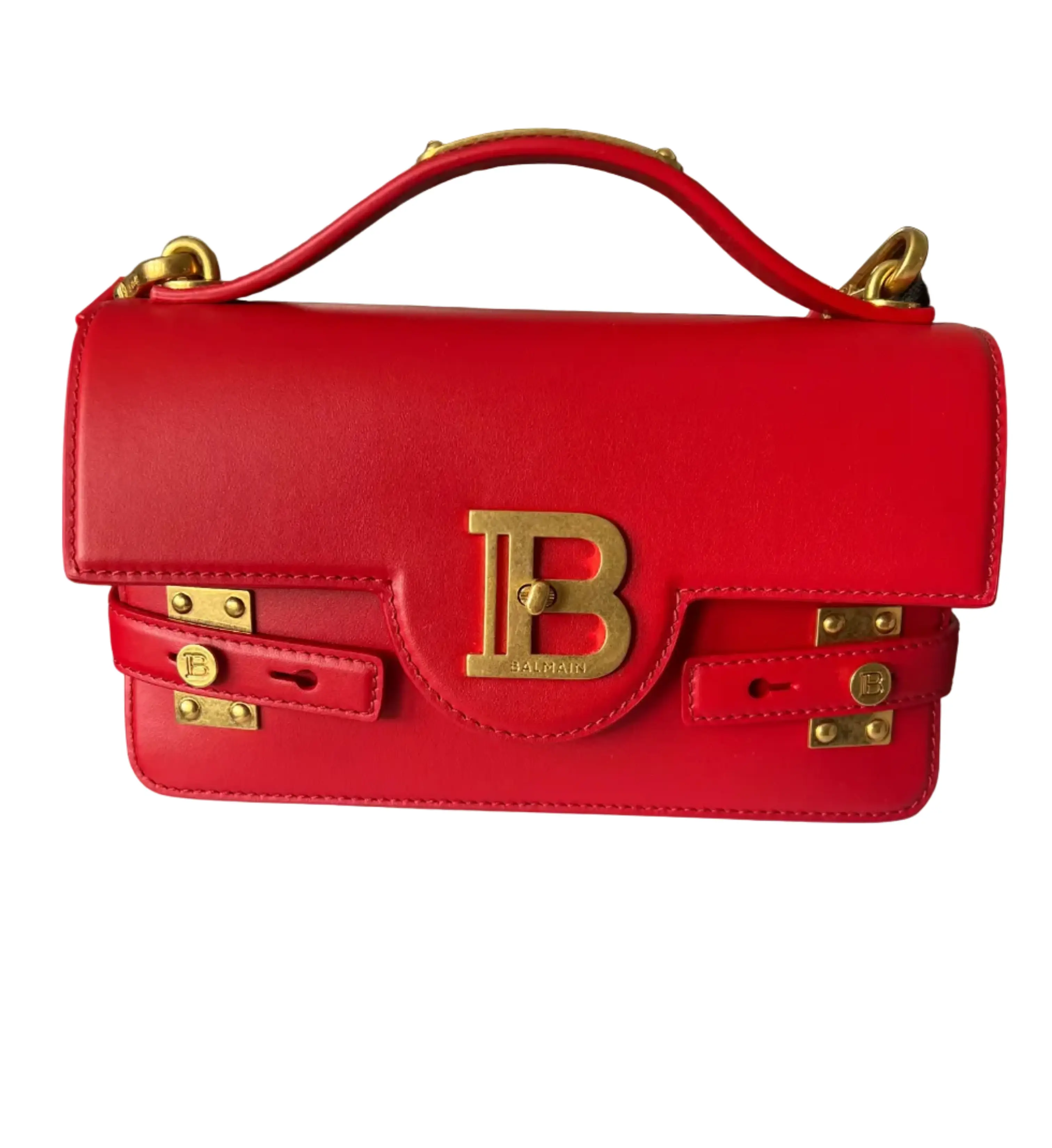 Pre-owned Balmain Leather Shoulder Bags Buzz 24 Bag NEW