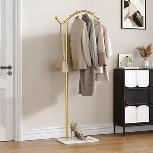 Simple Metal Coat Rack, Floor-Standing Closet Organizer, Bedroom Hanging Clothes Holder, Corner Design, New Style Clothing Stand