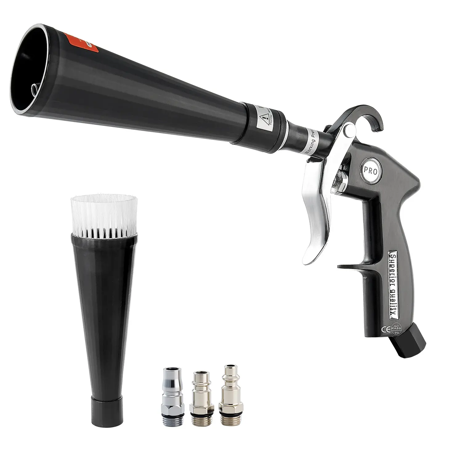 【Summerfinds】VEVOR Car Cleaning Gun,6-9.2 Bar High-Pressure Air Blow Gun with 2 Set Nozzles360° Rotating Nozzle for Complete CleaningQuickly Blasts Dirt and Dust from SurfaceWork with 1/4 NPT Air Compressor, Portable,father'sdaygifts
