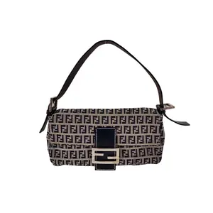 Pre-owned FENDI canvas Shoulder Bags Zucca Baguette Shoulder Bag(2260002892760)