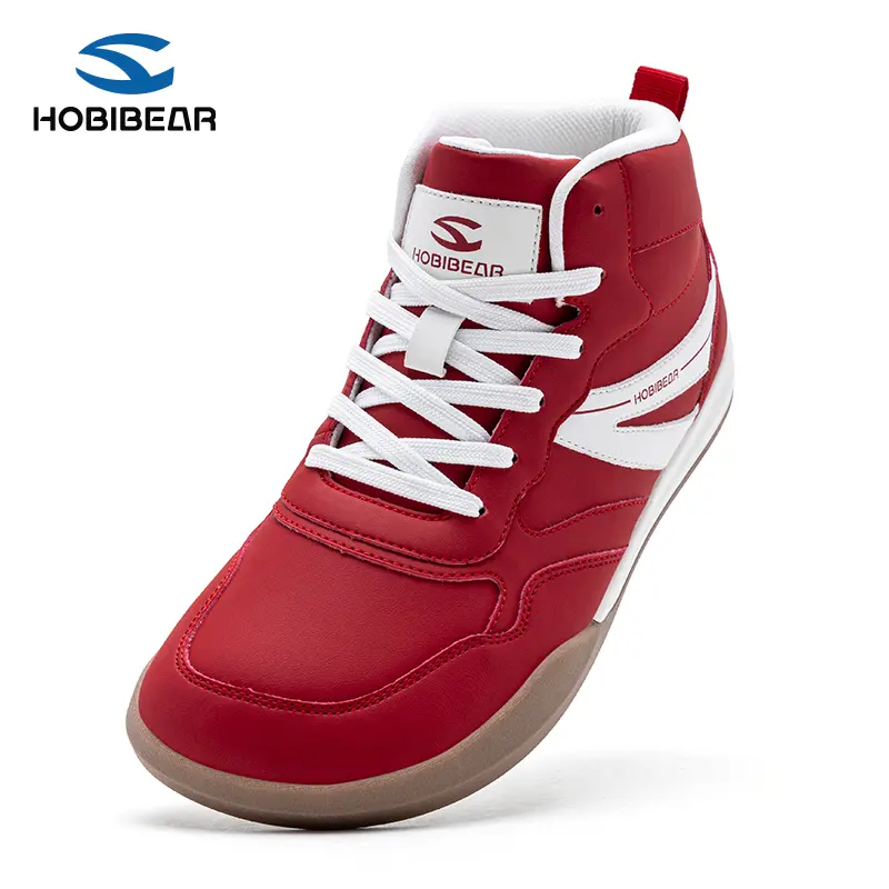 HOBIBEAR Men's Barefoot Boots, Minimalist High-Top Canvas Walking Shoes with a Wide Toe Box for All Seasons Outdoors, Footwear, Slip On, Rubber, All‑Season Use