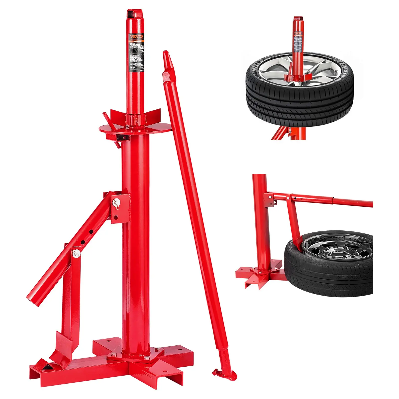 【summerfinds】VEVOR Manual Tire Changer, Portable Hand Bead Breaker Mounting Tool for 203 - 406 mm Tires, Compatible with Car Truck Trailer, Tire Mounting Machine for Home Garage Small Auto Shop