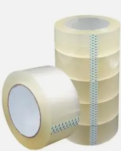 6 Rolls Shipping Packaging Box Packing Sealing Tape 2 mil 2" x 55 Yard 165FT