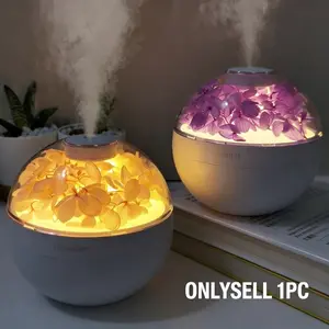 USB Powered Air Humidifier with Flower Decor, 1 Count Creative Mini Air Humidifier, Cool Mist Humidifier, Desktop Aroma Diffuser, Suitable for Home Office, USB Humidifier Machine, Aromatherapy for Home
