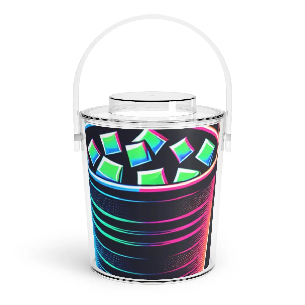 "Party Perfect Ice Buckets: Lid & Tongs Included, Large & Insulated Options for Your Cocktail Bar!"- Ice Bucket with Tongs