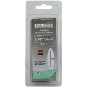 18 Gauge 1-1/2" Brad Nails - 1,000 Count