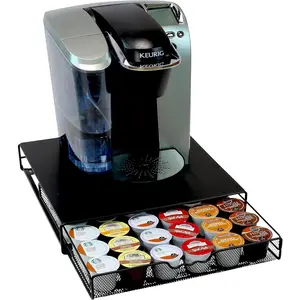 DecoBrothers K-Cup Holder Drawer for 36 Coffee Pods Storage, Black