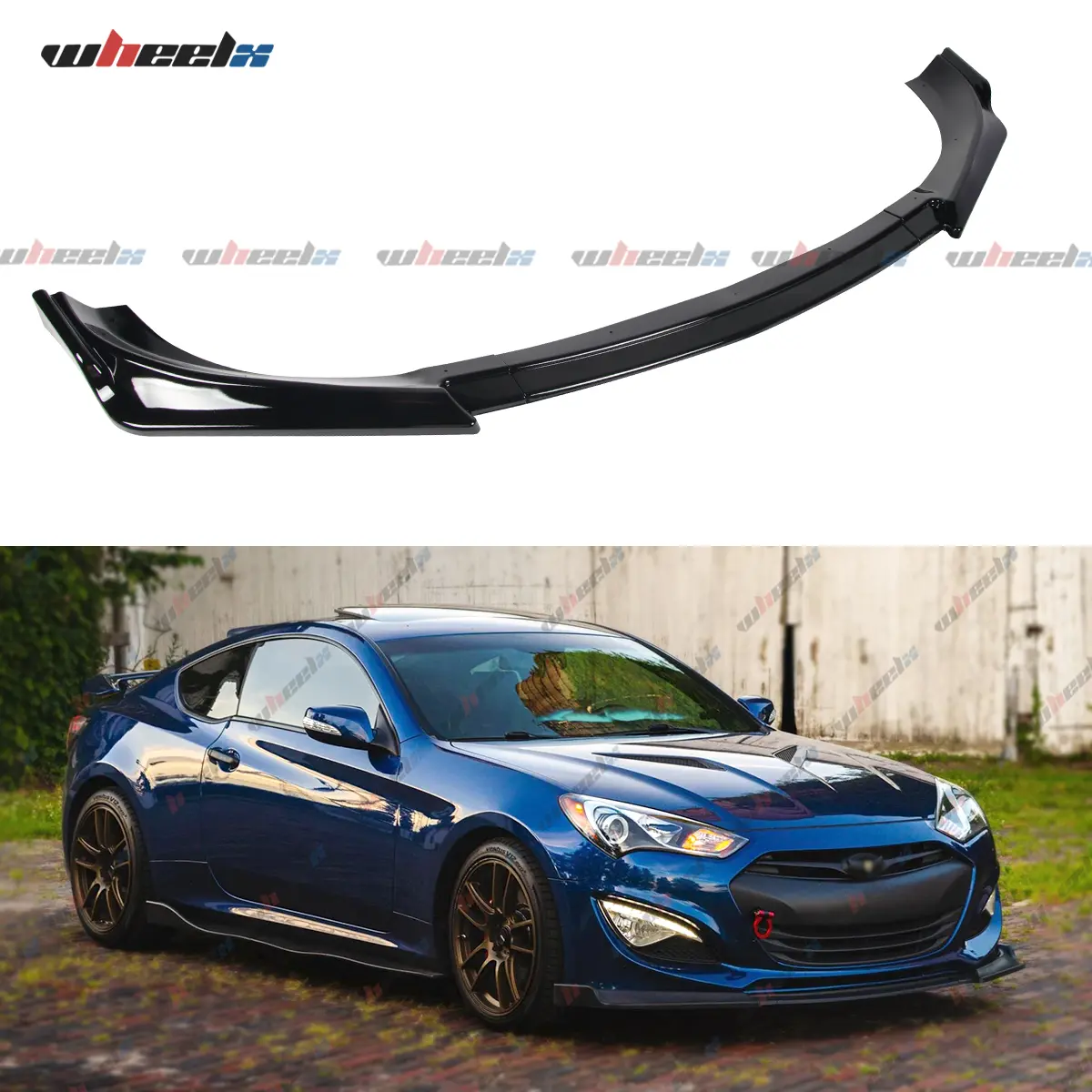 2013-2016 Hyundai Genesis Coupe 2-Door Auto Replacement Body & Bumper Part - KS-Style Front Bumper Lip Splitter