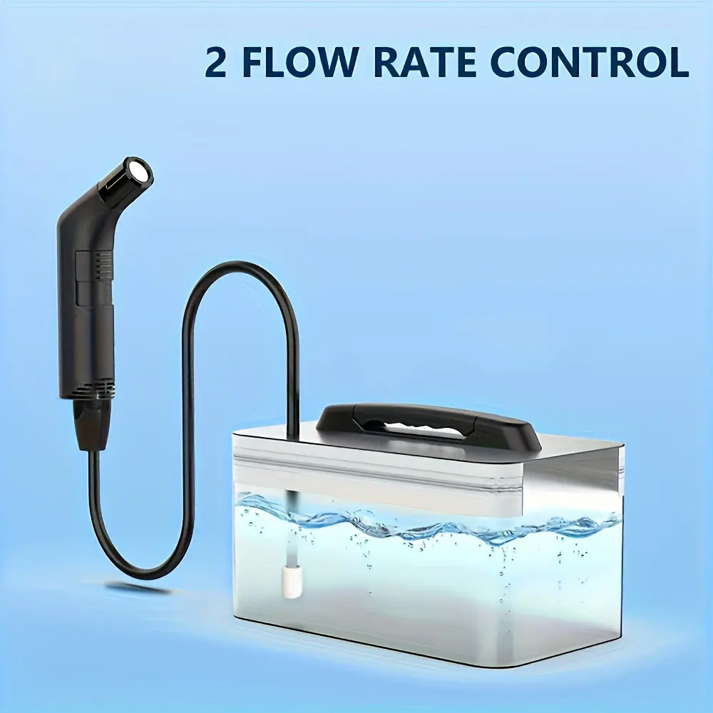 Portable Electric Spray Gun Set, 2 Pressure Settings, Adjustable Water Pressure, Waterproof Rechargeable Travel Sprayer, Foldable Water Tank, Ideal for Cleaning, Portable High Pressure