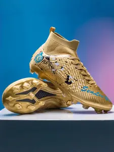1 Pair Unisex Stylish Bright Soccer Cleats | Perfect Valentine's Gift | Non-slip Durable, Comfy Upper, High-top Stretch Collar | Ideal for Fans, Games & Training