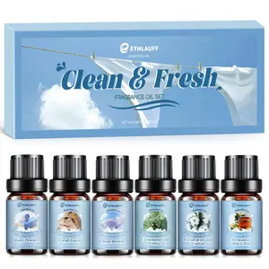Clean Essential Oils Set, Laundry Collection Essential Oils Set, Pack of 6 Fragrance Oil for Diffuser for Home