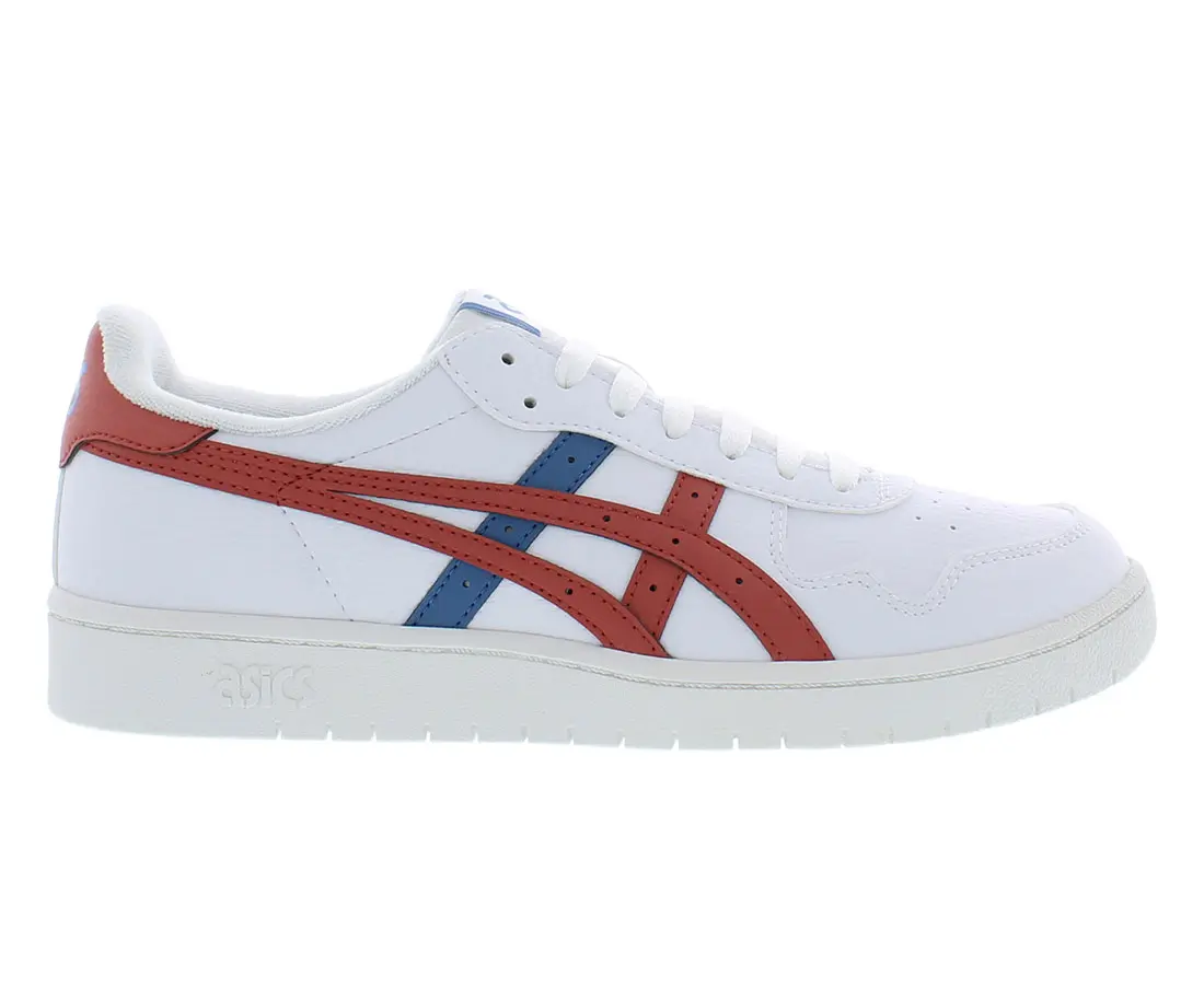 ASICS Men's Japan S Low-Top Sneaker - Casual Wear, General Sports, Casual Athletic Court Style, Walking Trainer Footwear - White/Red Brick