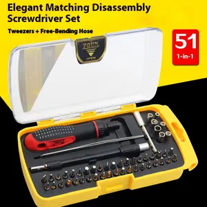 51-in-1 Multi-Function Ratchet Screwdriver Set Computer & Phone Disassembly/Repair Tool with Multi-Size Bit Combo
