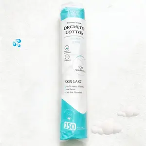 Cotton Pad, Basics Hypoallergenic 100% Cotton Rounds, Facial Cleansing Pads for Gentle Makeup Remover and Skincare, All Skin Types, 80/150 Count