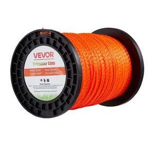 Summervibes VEVOR 0.095 in 1280 ft String Trimmer Line, Orange Heavy Duty Weed Eater String, Premium Nylon Universal Replacement Trimmer Line Spool with Twisted Design, Suitable for Professional Homeowner Use