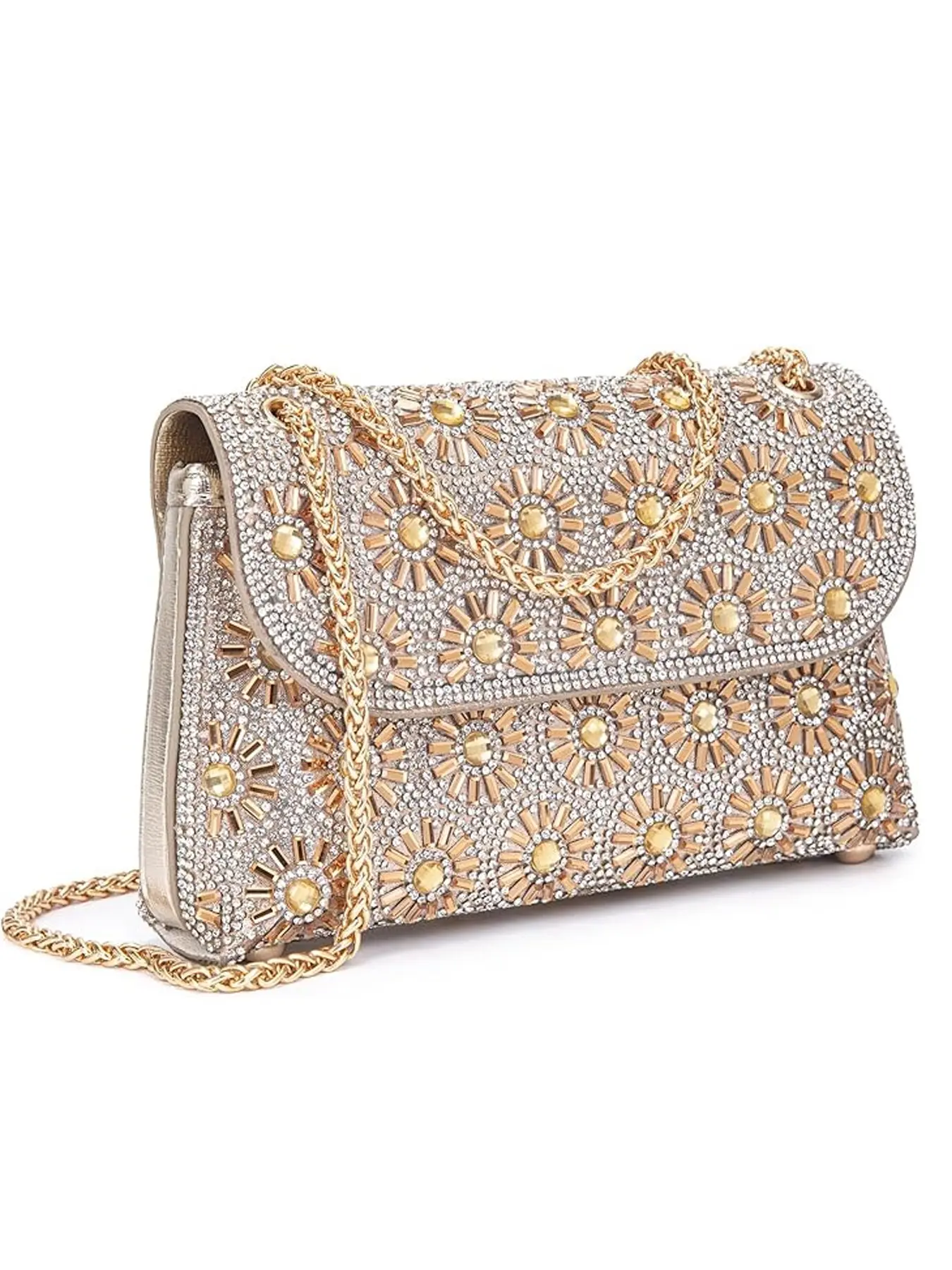 Shoulder Bags Crossbody Bag Purses Handbags Crystals Rhinestone Evening Bag for Women Clutch Purse with Chain Rhinestone Bling Bag