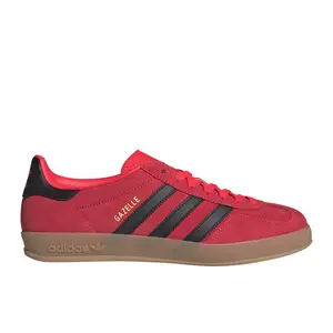 adidas Mens Gazelle Indoor Lace Up Sneakers Shoes Casual - Red