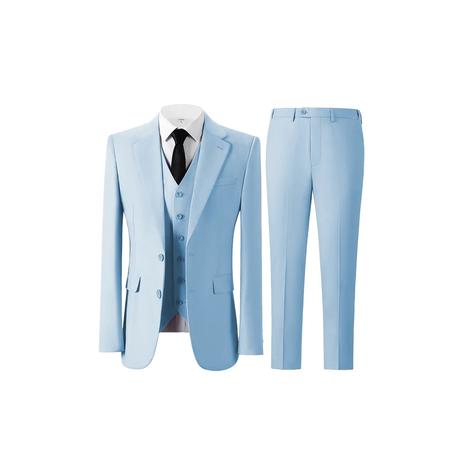 Men's 3-Piece Solid Color Elegant Business Suits, Suitable For Parties, Formal Events, Groom's Wedding Attire, Vintage Style Suits Menswear