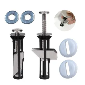 2 sets Universal Toilet Seat Bolt Kit Screws Quick Release Easy Installation Toilet Seat Replacement Toilet Lid Maintenance Fixing Accessories