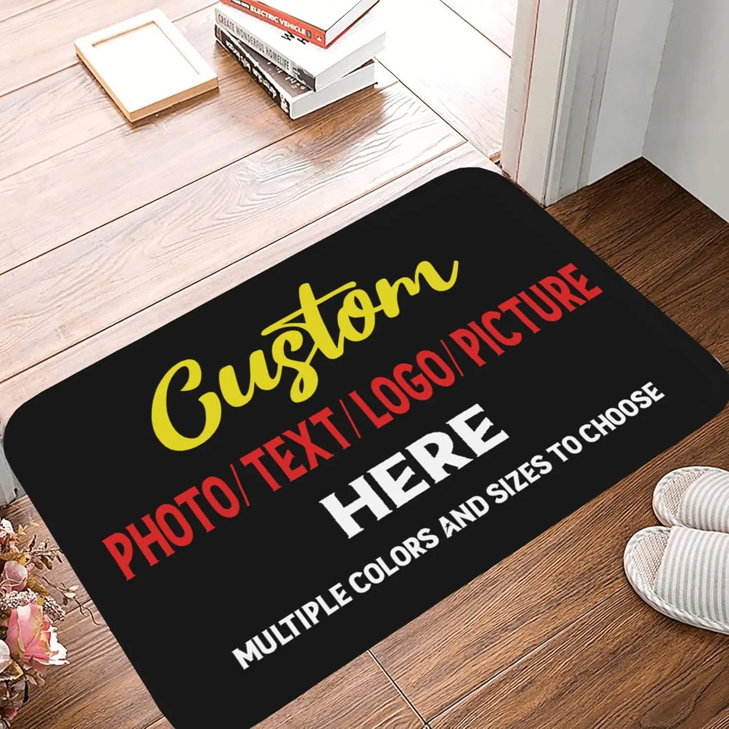 Personalized Area Rugs| Fast & Free US Shipping🚚Custom Rug with Logo, Text or Photo, Personalized Non Slip Washable Area Rugs for Business, Bedroom, Living Room, Office, Garden or Balcony, Decorative Custom Floor Mat, Multiple Sizes (18"x47")