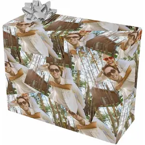 Personalized Gift Wrapping Paper Custom Wrapping Paper Face Photo Name, Made in USA, Customized Birthday Gift Wrap Paper Roll for Kids Men Women Birthday Christmas 58"x 23"