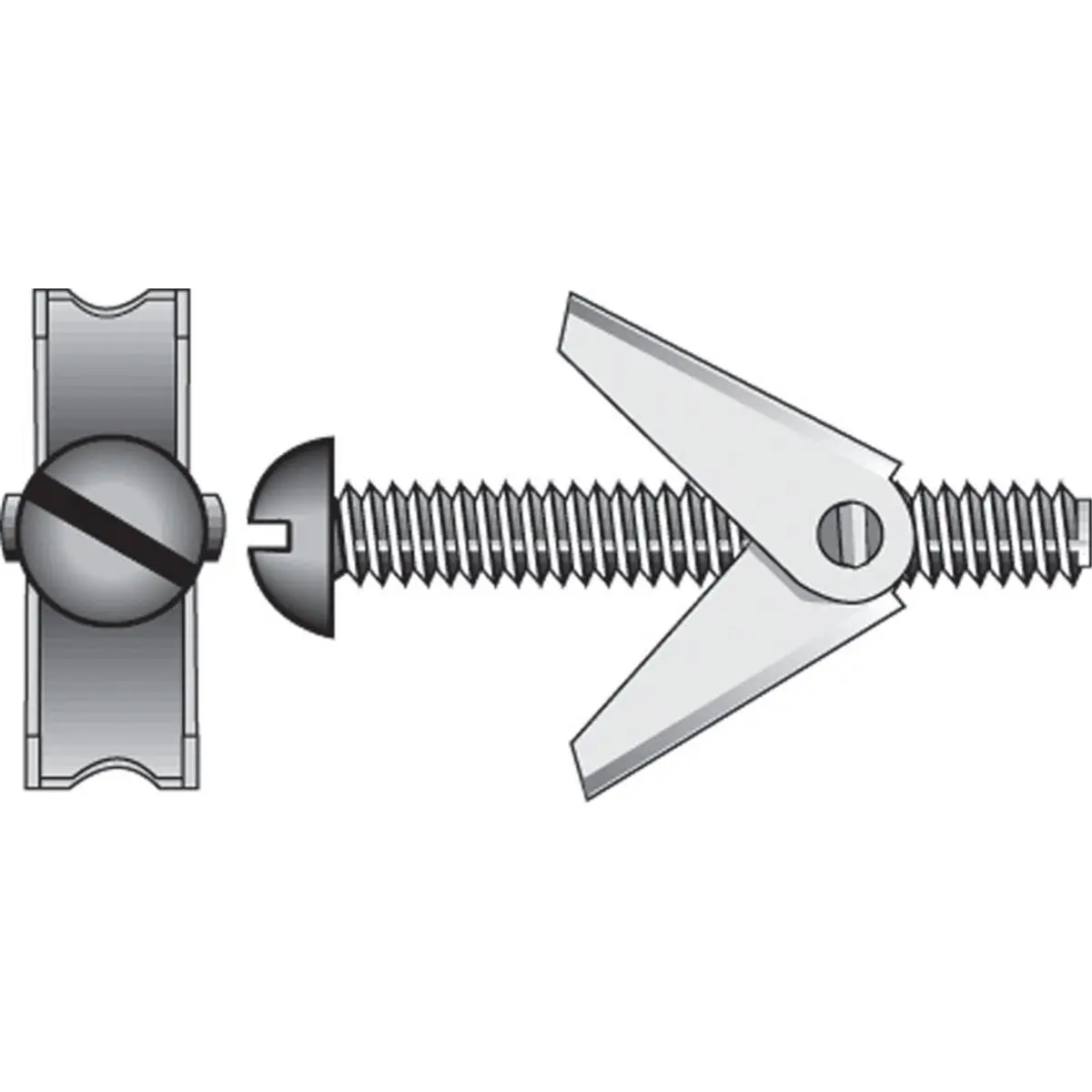 212 MAIN Toggle Bolt (0.13x3 in.) - 75-Piece Total (15-Piece Card, 5-Pack), High-Quality Dependable Sailing Water Sports Door Hardware