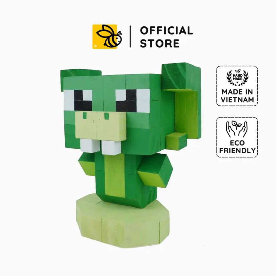Snake Zodiac Wood Model - Handmade 12 Chinese Zodiac Animal, DIY Wooden Toy, Unique Gift for Him & Her