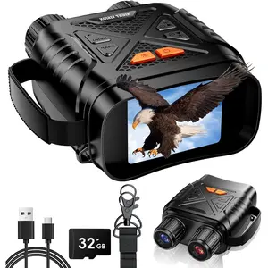 Night Vision Goggles, Hunting Binoculars for Adults, Rechargeable Thermal Binoculars with 10X Digital Zoom,7 IR Levels,32GB TF Card and HD Screen,Capable of Saving Photos Videos for Camping & Security