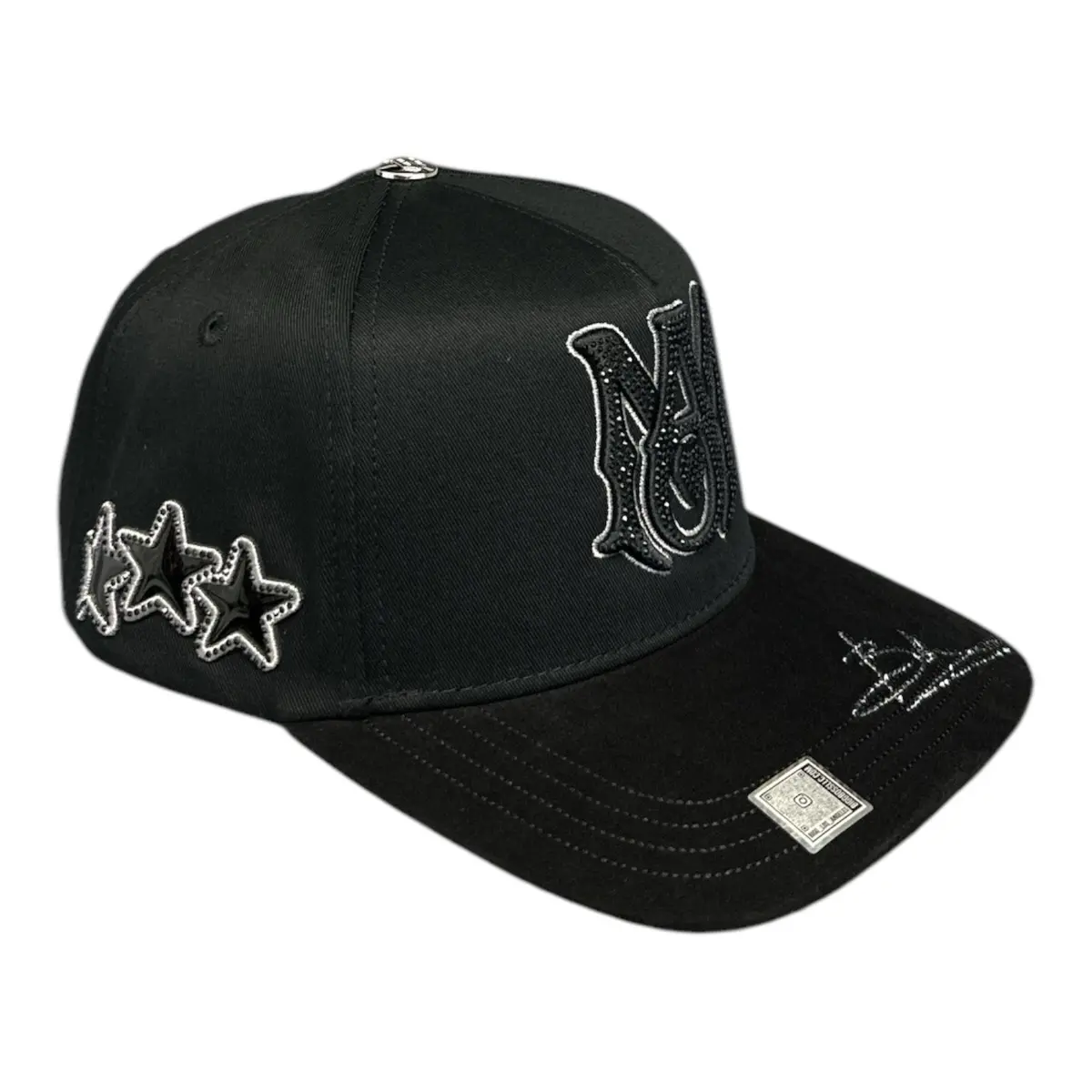 AMR LITE GRAY BIGGBOSS SNAPBACK BLACK HAT