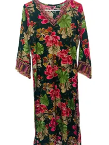 Elegant Bottle Green Jaipuri Cotton Kurta with Half Sleeves