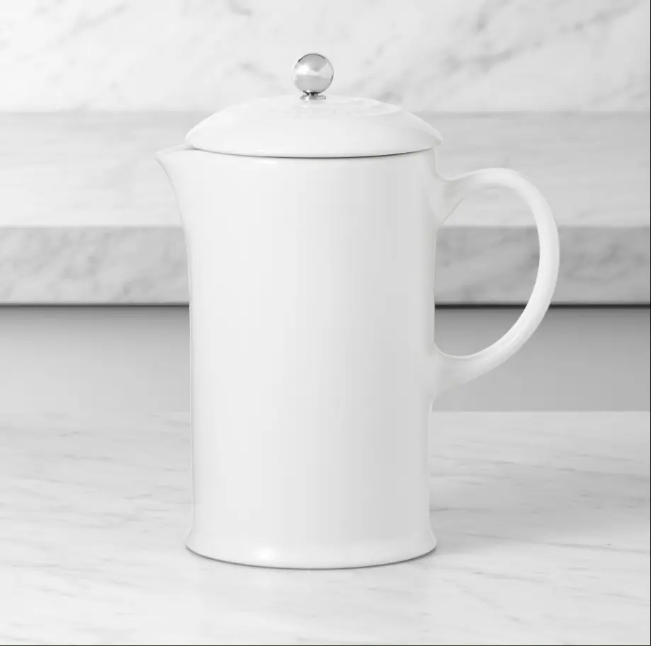 Le Creuset Café Stoneware French Press - White