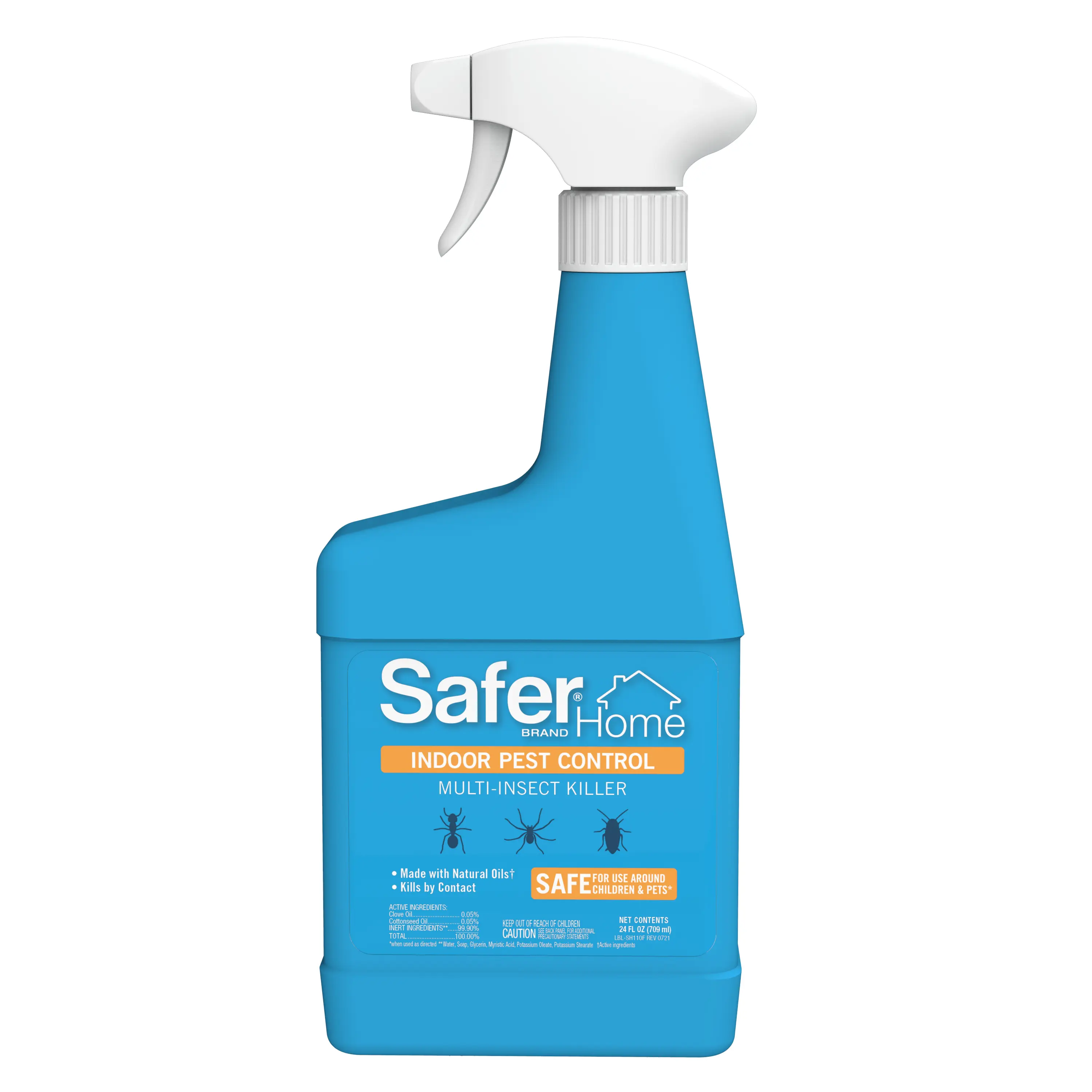 Safer Home Indoor Pest Control Ready-to-Use Cockroach Killer Sprayers - 24 fl oz, Made with Natural Clove & Cottonseed Oils, No Harsh Chemicals, Kills Ants, Flies, Roaches, Spiders, Silverfish & Fleas on Contact (Default Option)