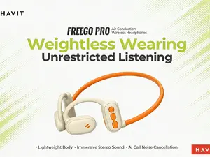 Neckband Wireless Earphones  HAVIT Free go Pro (E553BT))Headphones Sports Open Ear Headset With Mic Stereo Earbud Local delivery.Air conduction technology.