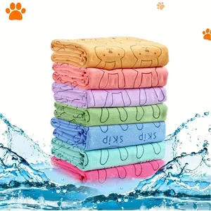 Absorbent Microfiber Towels, 7 Counts Quick Drying Pet Towel, Pet Bath Towel, Pet Grooming Towel, Pet Bath Accessories, Dog & Cat Grooming Supplies