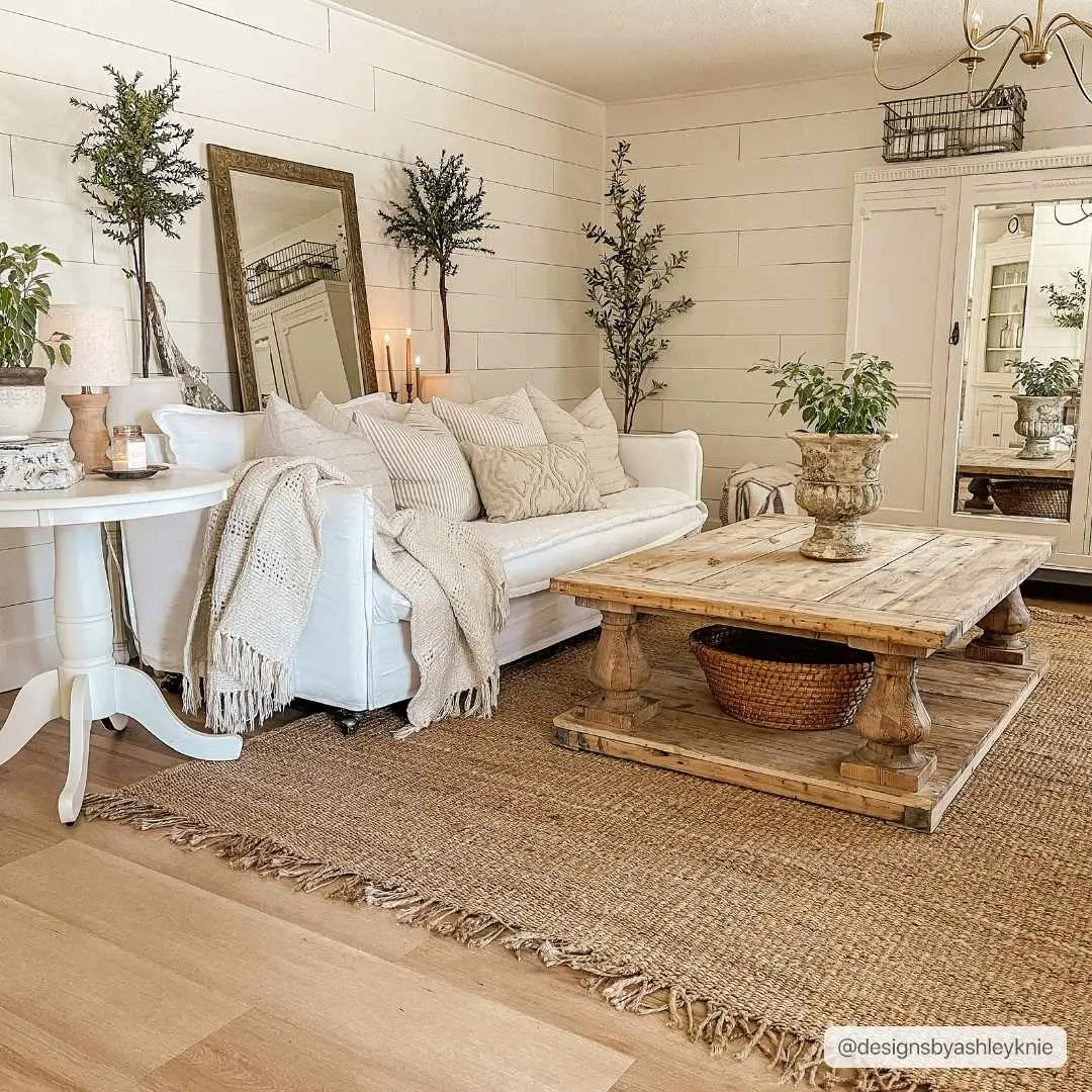 Oaks Perfect Flat Weave Jute Home Decor Rug, Rectangle Shape for Bedroom, Dining Room