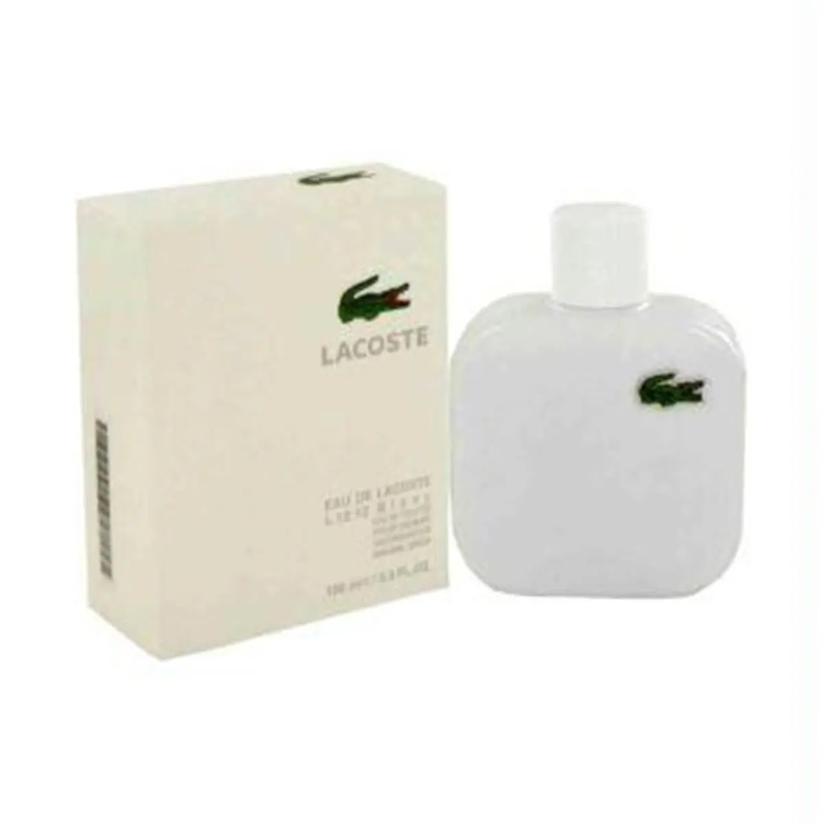 LACOSTE L.12.12 Blanc Eau De Toilette for Men, Woody & Earthy Fragrance Spray with Rosemary and Cedarwood, 3.3 fl oz, Spray Bottle, Signature Scent