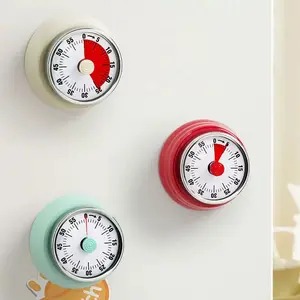 Mechanical Kitchen Timer, Visual Countdown Timer, 60 Minutes Electronic Timer for Cooking, Classroom, Study, Office, Magnetic Alarm Clock with Alarm Sound