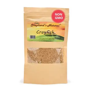 Crayfish. Dried, Ground. 4 oz, Sand-Free by HATF's Shepherd's Natural, Excellent seasoning for all types of dishes. Savory - Clean - Great for soups and beans. Preservative free
