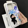 Cute Sad Boyz Cartoon Sticker Hard Phone Case Cover - Kawaii Acrylic Frosted Matte Shell, Shockproof, Waterproof, Durable, MagSafe Compatible, Magnetic Suction, Easy to Clean, Lens Protection for iPhone 18/17/16/15/14/13 Pro/12/11 Plus Pro Max