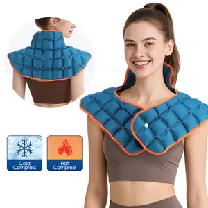 Reusable Shoulder Ice Pack Wrap, Hot Cold Compress Pad for Upper Back Cuff Neck Shoulders, Cooling Compression for Shoulders Sport Wrap